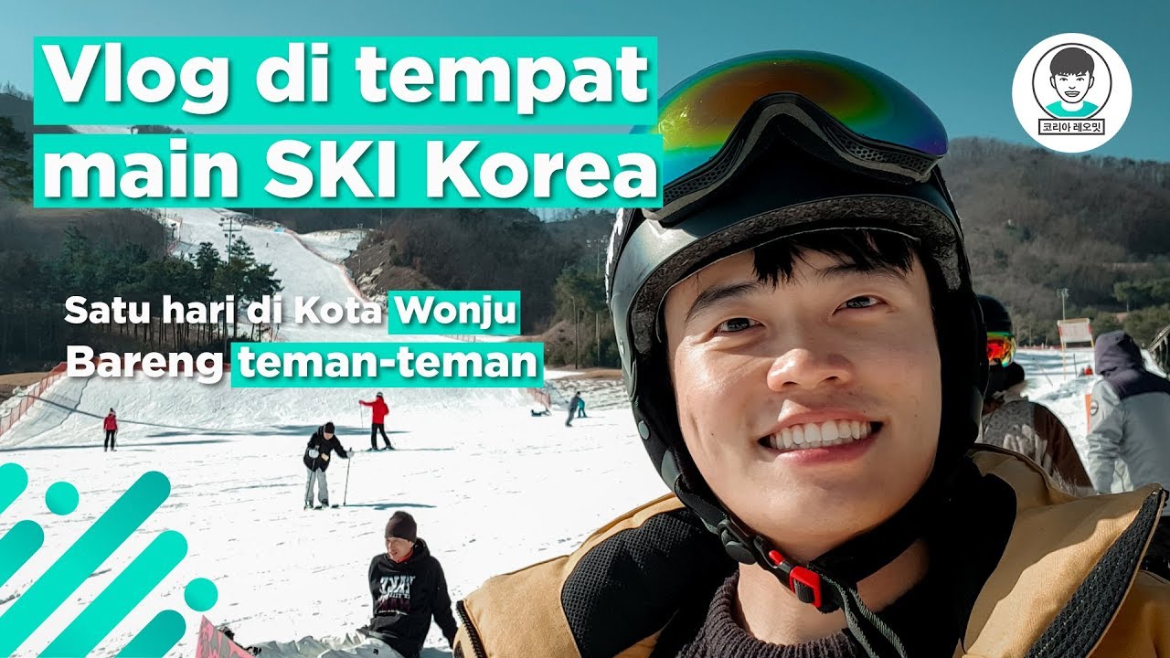 PERTAMA KALI BELAJAR CARA MAIN SNOWBOARD DI KOREA!!