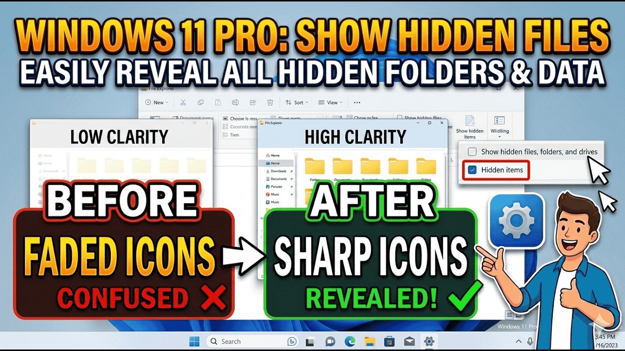 How To Show Hidden Files in Windows 11 PRO  ( 2026 ) SUPER EASY
