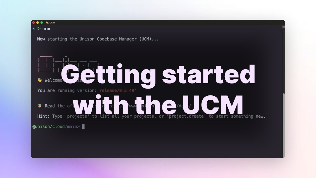 Starting the UCM and setting up a scratch file
