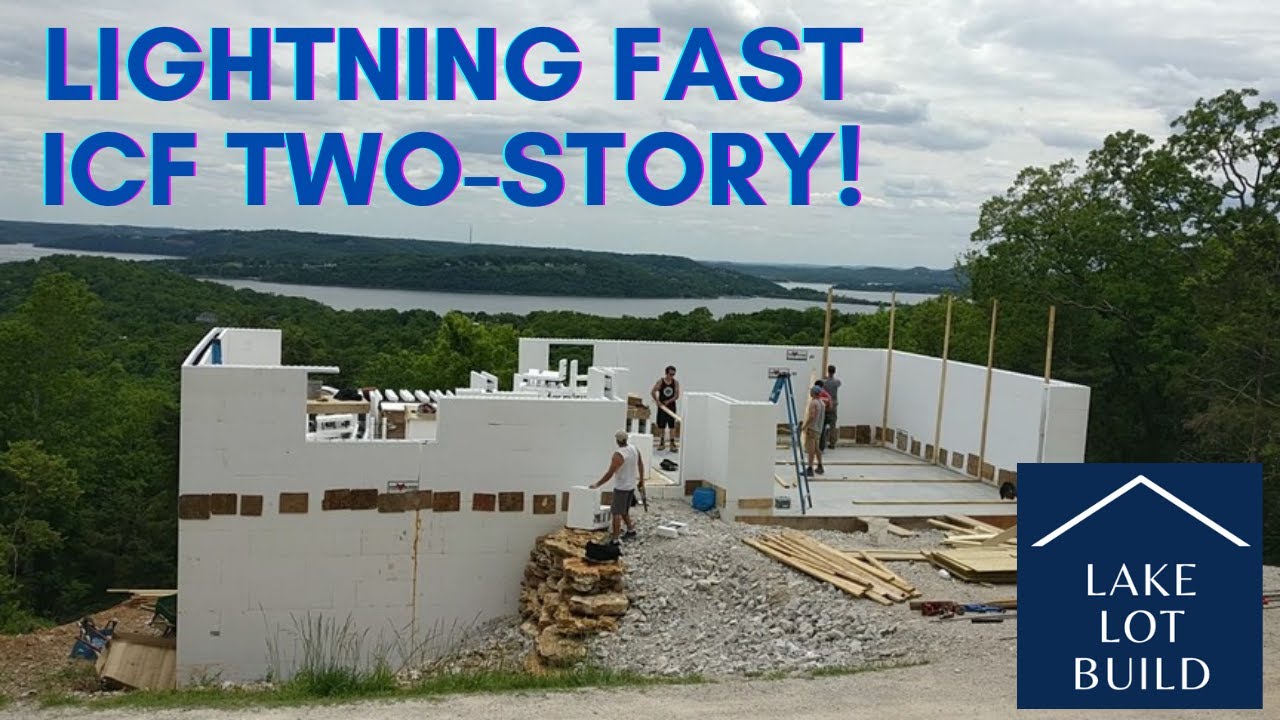 ICF Second Floor is Going On! Tying the basement ICF walls to the next story.