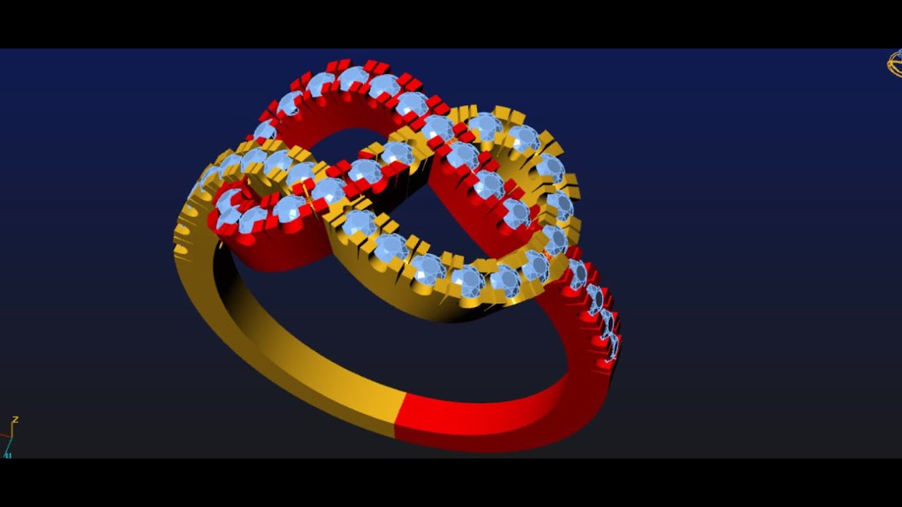 #diamond_ring #infinity_ring #twist_ring #rhinoceros #jwellery #matrix_designe #cad #3d #3d_design