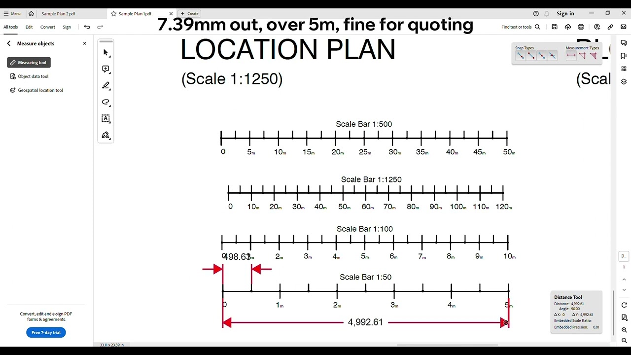 Part 2: Scaling From PDF basics, Setting the Scale in PDF Reader - for UK Tradespeople