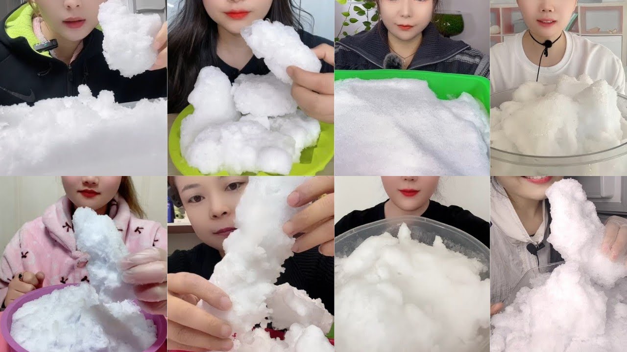 {ONLY BITES}🔷FREEZER FROST❄️ ICE BITES || CRUNCHY FROST🥶BITES || SOFT ICE EATING ASMR🧊