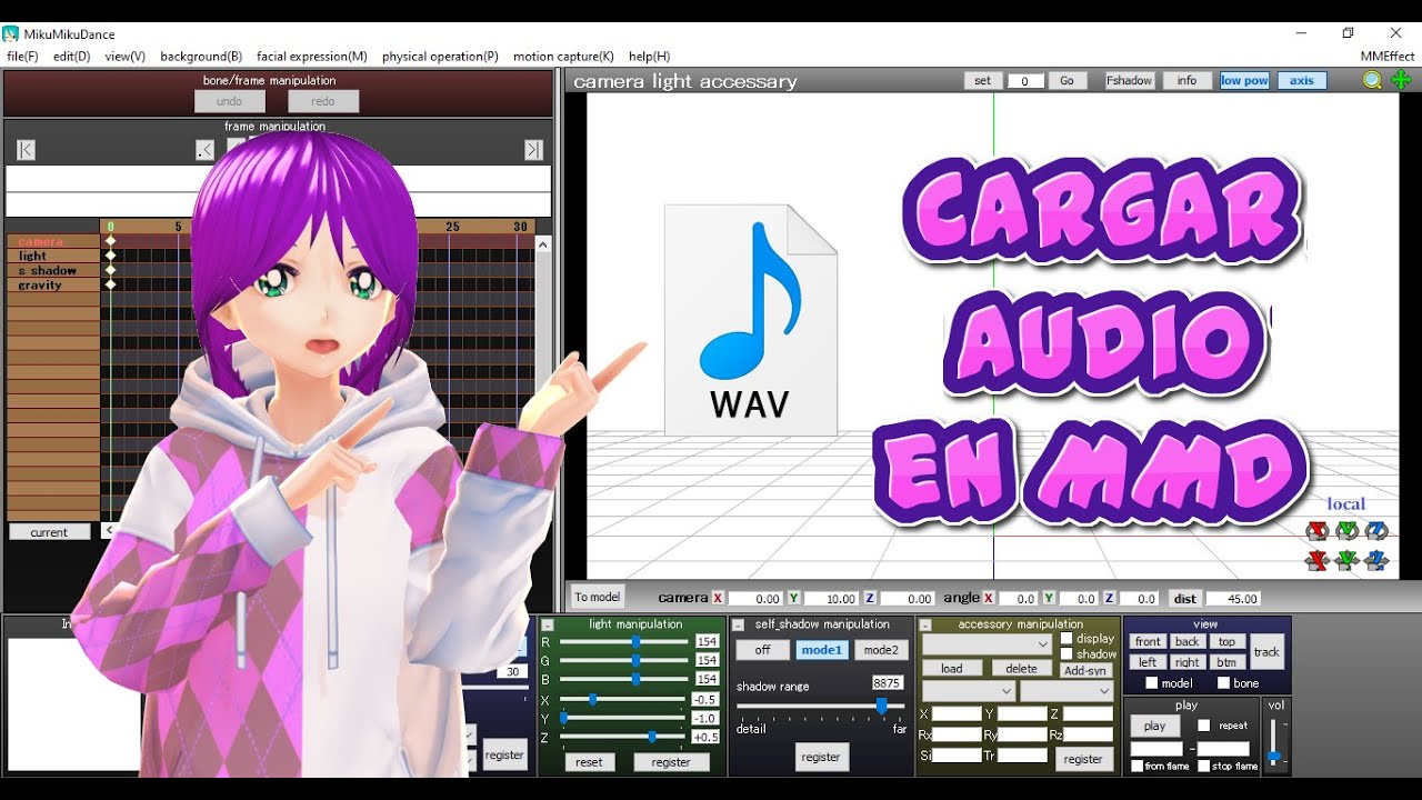 Como poner audio en MMD