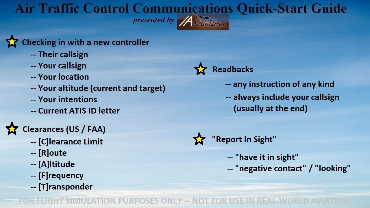 Slant Alpha Adventures: Beginner's Guide to ATC Communications