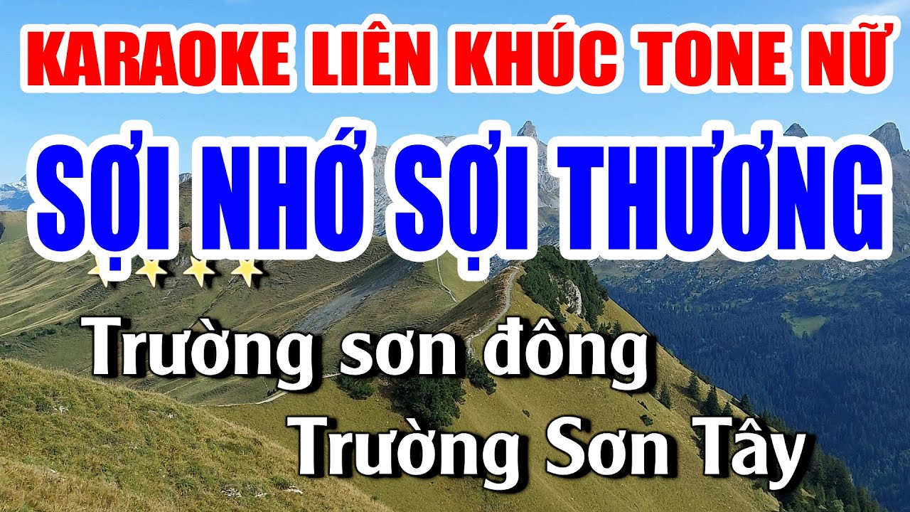 Liên Khúc SỢI NHỚ SỢI THƯƠNG Karaoke Nhạc Sống Khánh My | Tone Nữ Dễ Hát Nhất