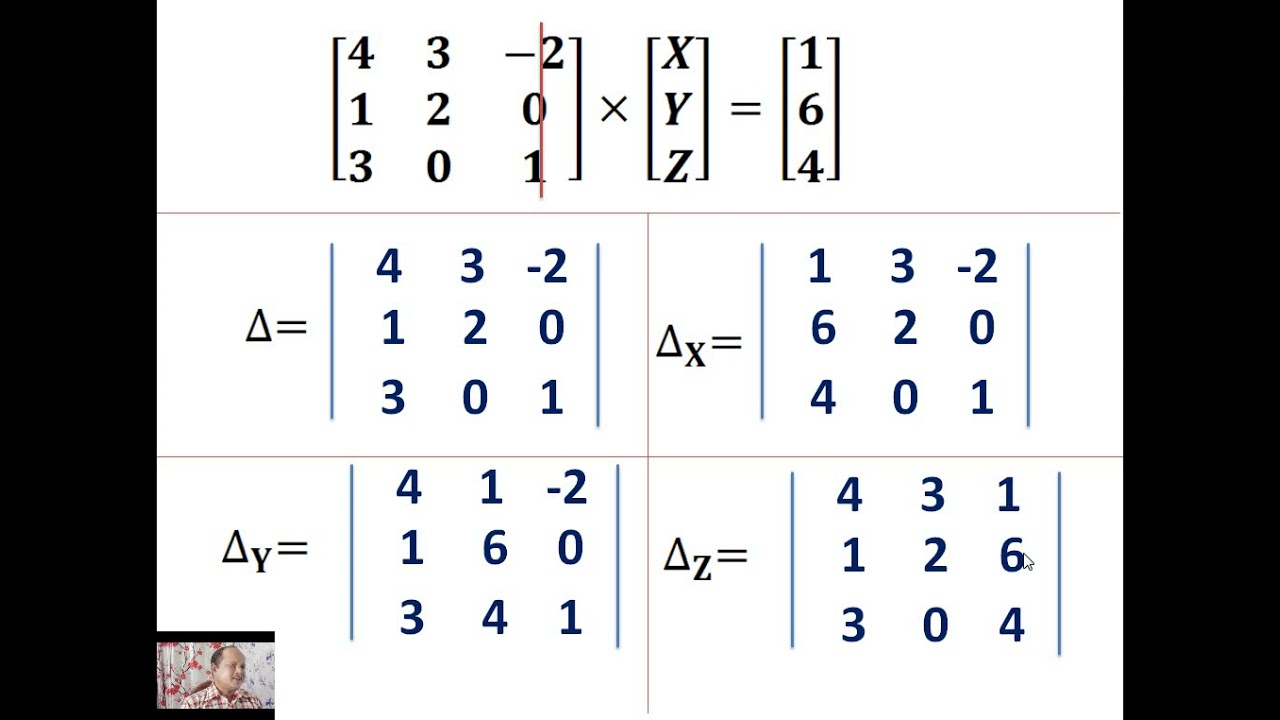 Cramer's Rule and System of Equations