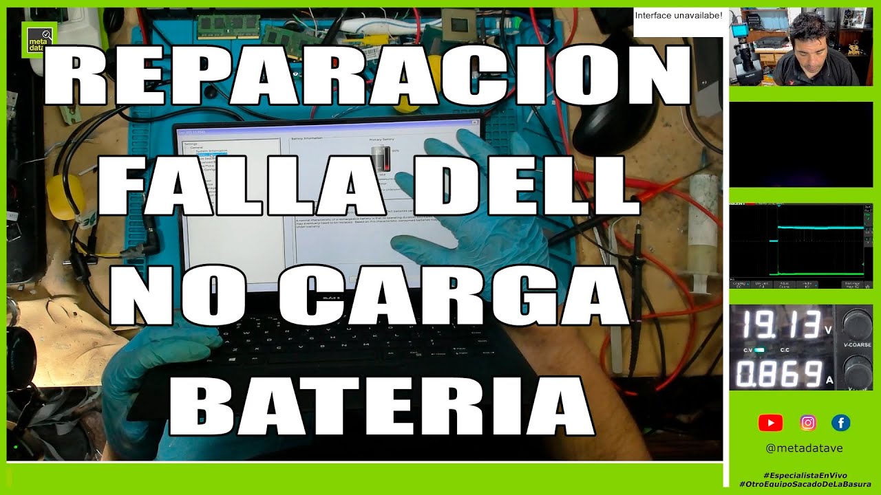 🔴 DELL NO CARGA BATERIA, FALLA COMUN COMO REPARARLO SIN ESQUEMA.