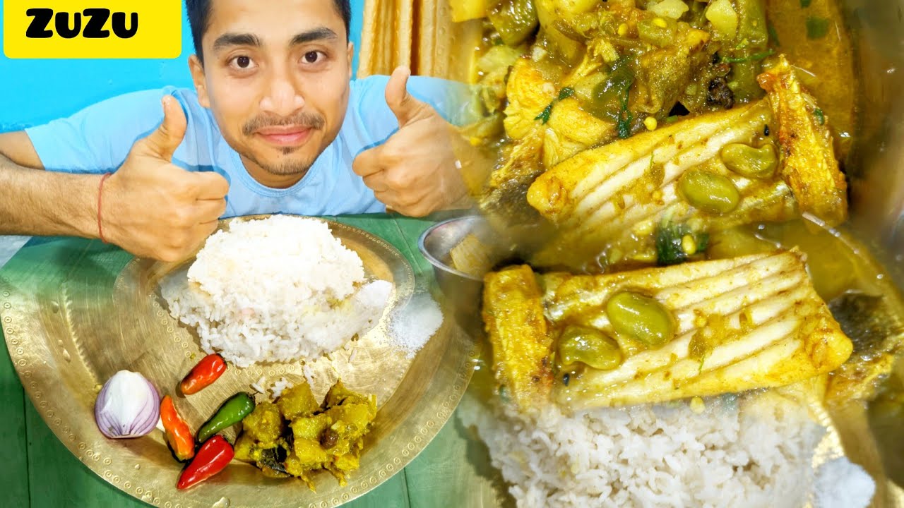 Mukbang:🥰Spicy Fish curry🐠 and local Rice🍚🌾|| @BikashRay-b7p #facebook #mukbang #nagafood #trending 