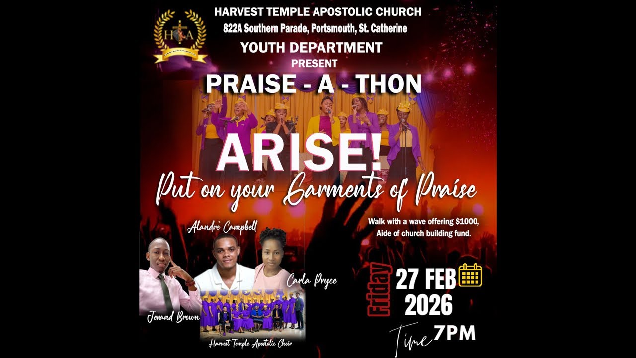 Praise-a-thon 2026 at HTA Portsmouth! Featuring HTA, A. Campbell & C. Pryce! #youth #praise #worship