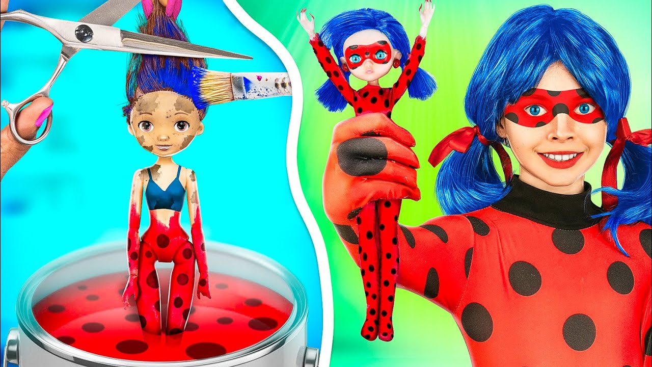 Comment Devenir Ladybug dans la Vraie Vie / De Poupée Intello a Belle Ladybug