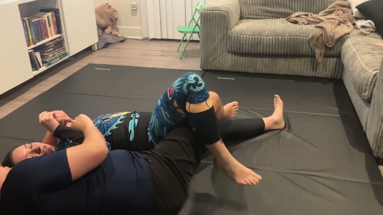 Girl whoops guy 5x her size (jk 3.5 mos of training update vid)
