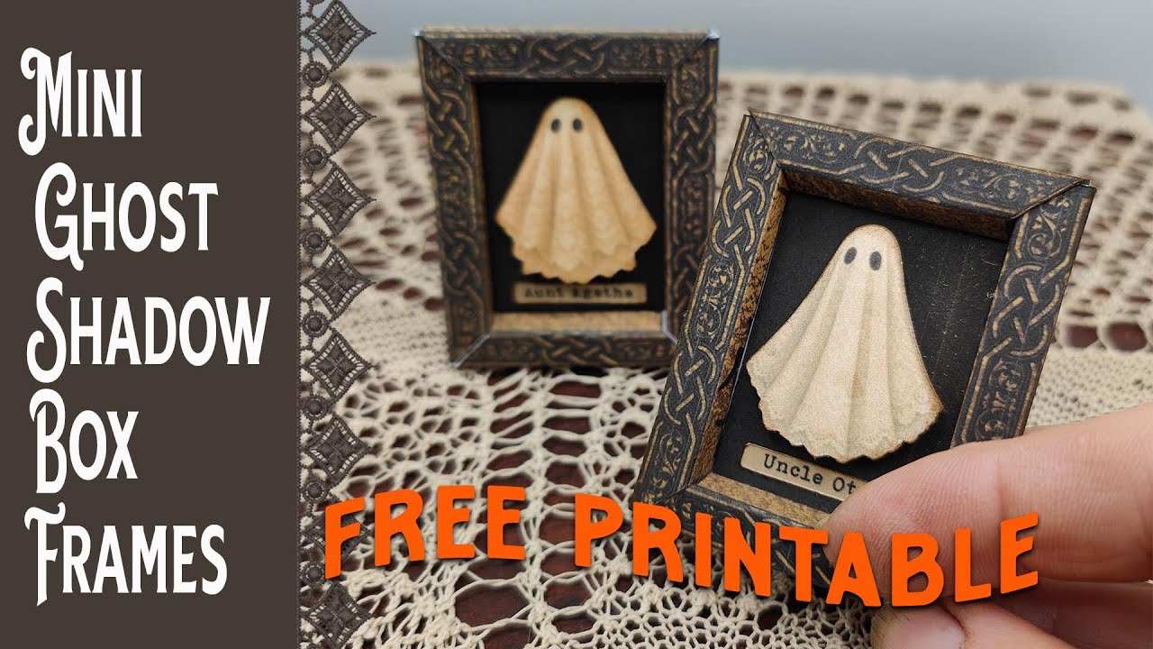 DIY Halloween Mini Ghost Box Frames 👻 | Free Printable Papercraft Kit Tutorial (Set of 2)