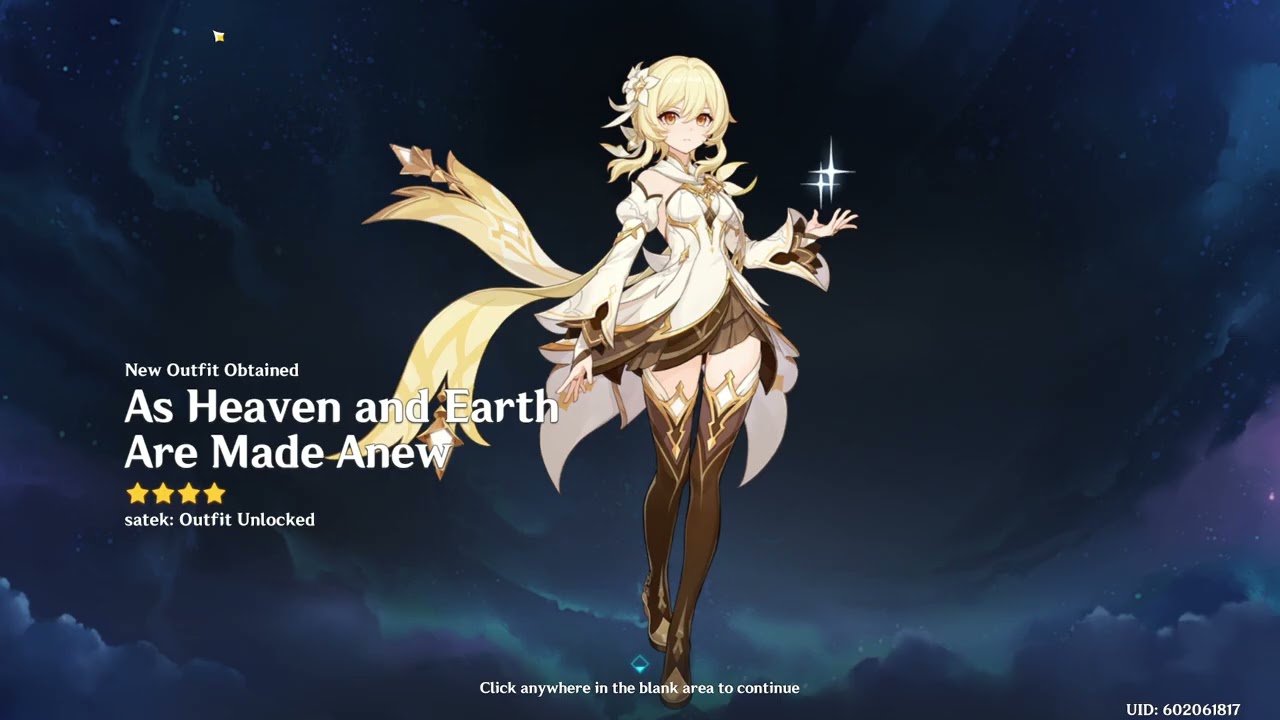Lumine's new outfit voice lines - Patch 6.3