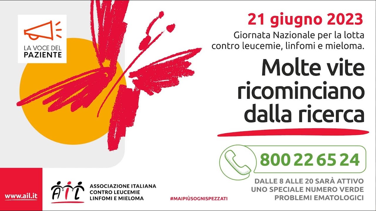18ª Giornata nazionale per lotta contro leucemie linfomi e mieloma: 150.000 € da AIL alla ricerca