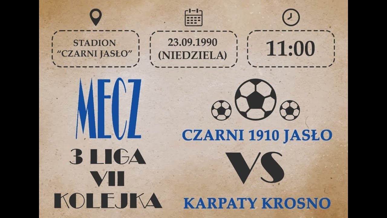 Czarni Jasło - Karpaty Krosno 23.09.1990