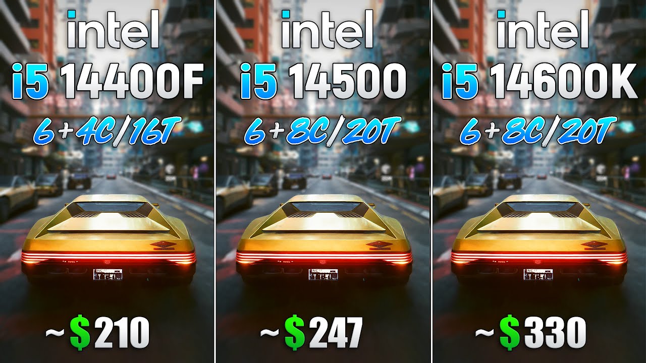 Core i5 14400F vs Core i5 14500 vs Core i5 14600K - Test in 8 Games