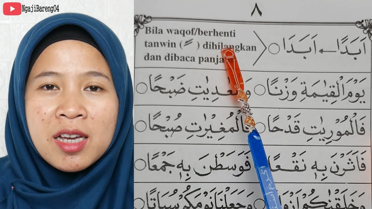 TERBARU BELAJAR MEMBACA IQRO 5 BAGIAN 6 HALAMAN 8 VERSI HURUF BESAR VISUAL TATAP MUKA PENGAJAR