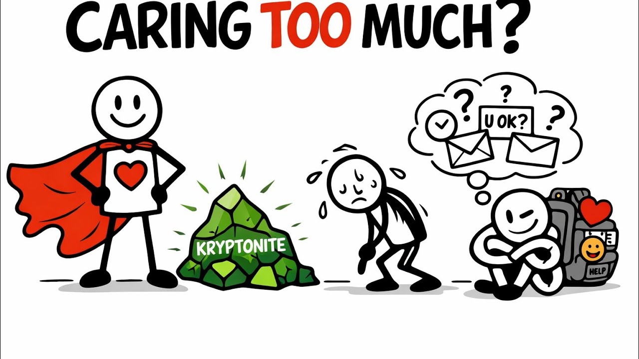 Why Caring Too Much Is Draining You. #MentalHealth#SelfImprovement#Psychology#PeoplePleasing