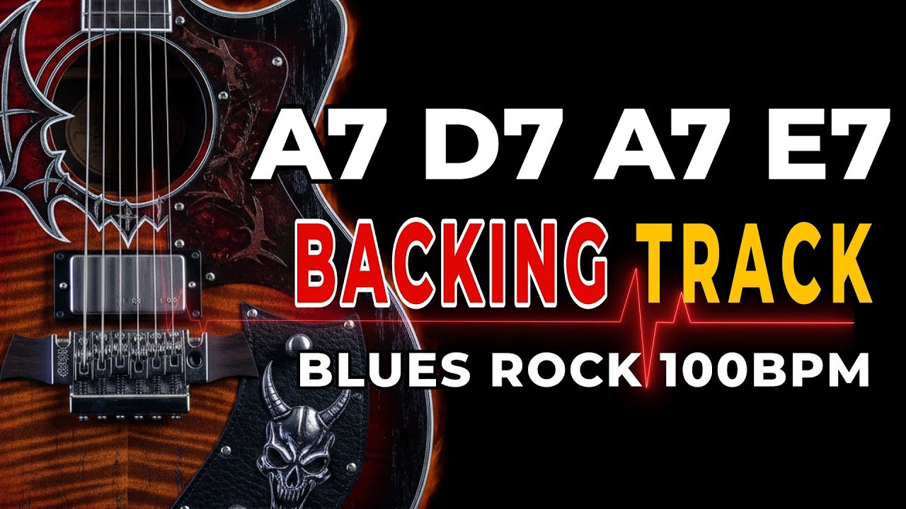A7 D7 A7 E7 Backing Track | 100 BPM | A Blues Jam Track | Blues Rock Guitar Practice