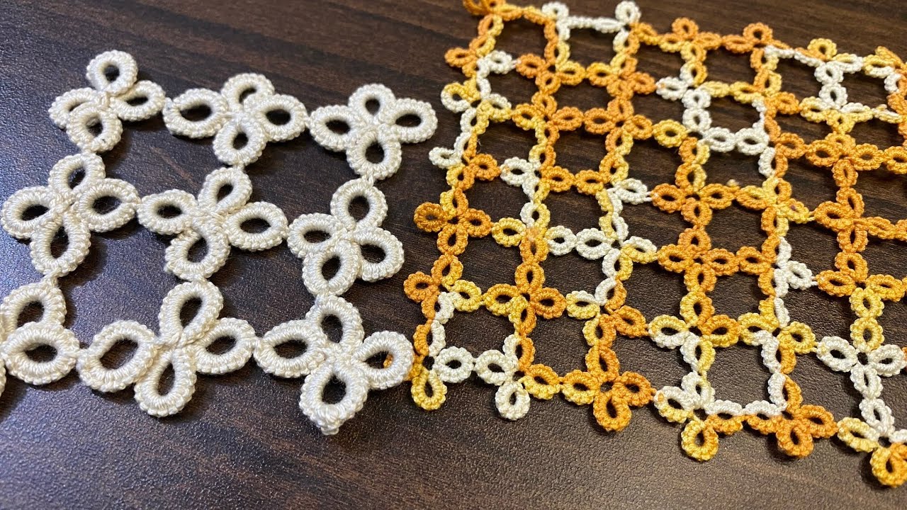 Easy allover pattern ❤️needle tatting.