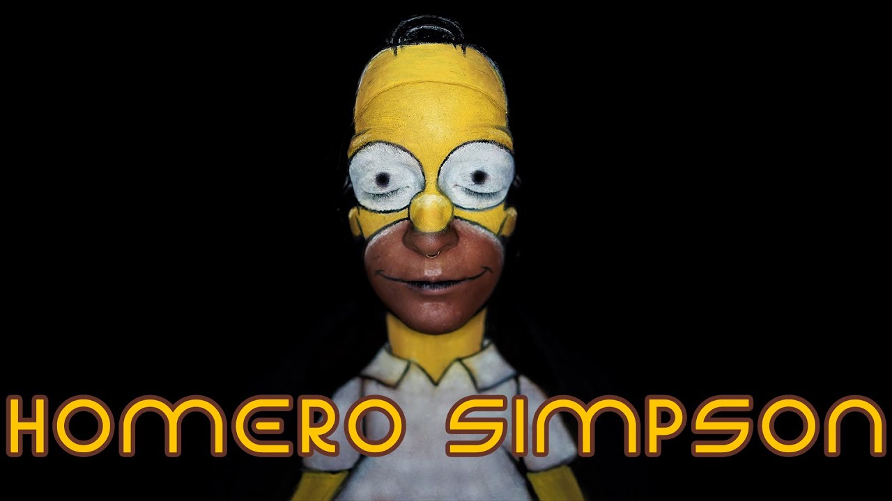 🍩🍩 MAQUILLAJE DE HOMERO SIMPSON PASO A PASO 🍩🍩
