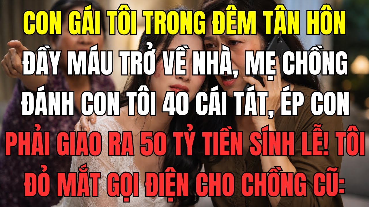 Con gái tôi trong đêm tân hôn đầy máu trở về nhà, mẹ chồng đánh con tôi 40 cái tát, ép con phải giao