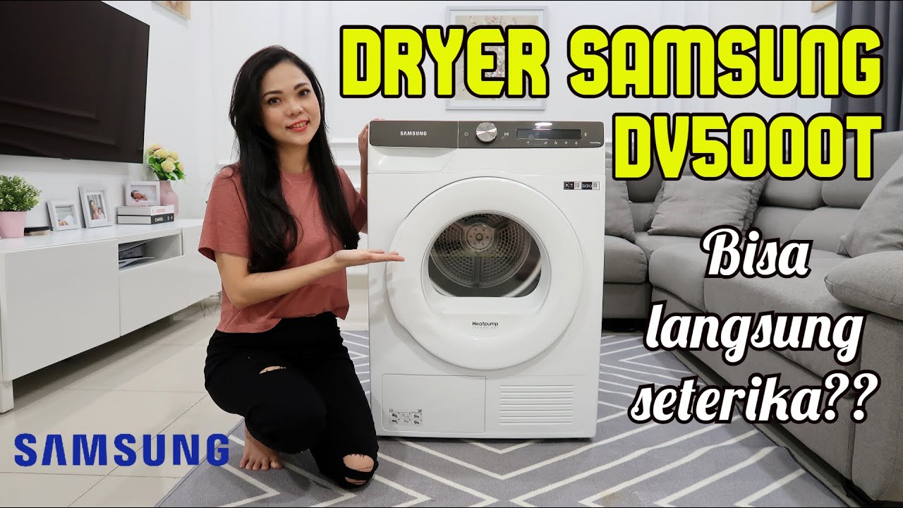 Mesin Pengering Pakaian Terbaik 2022 : Samsung Dryer Heat Pump Review DV5000T 8kg | DV80T5220TT
