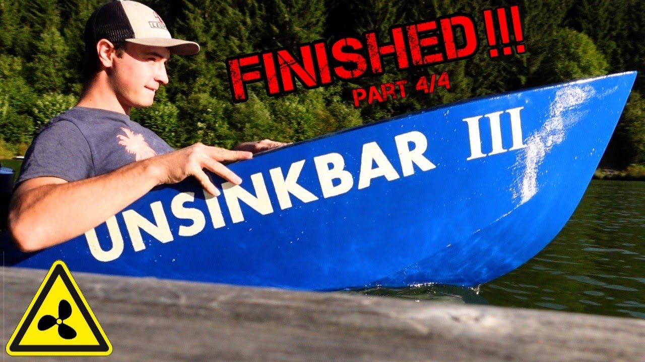DIY selbstgebautes Elektroboot fährt. Unsinkbar 3 Teil 4/4