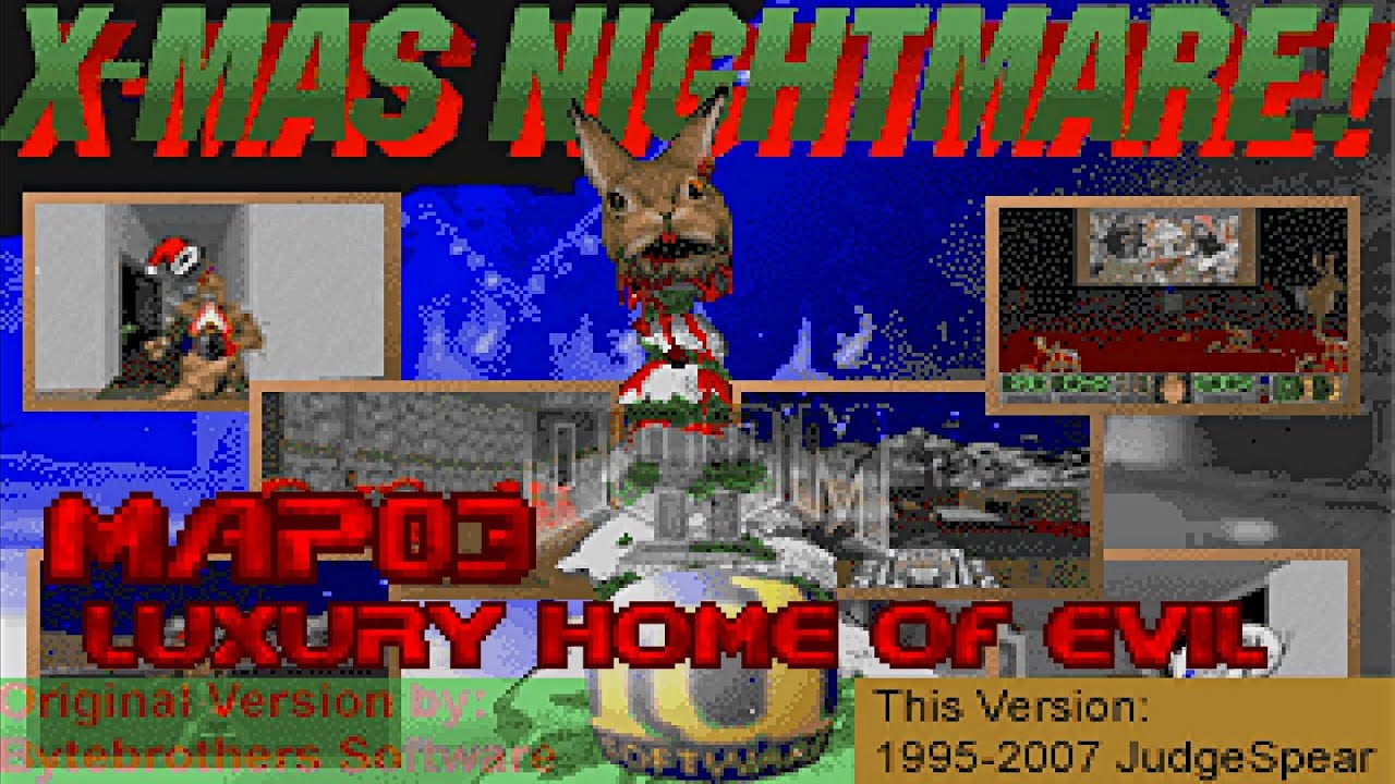 Doom II: Рождественский кошмар - Карта 03: Роскошный дом зла (100%) [GZDoom + Vanilla Essence]