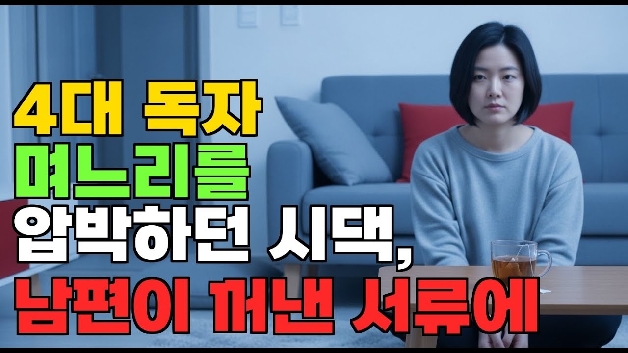 4대 독자 며느리를 압박하던 시댁, 남편이 꺼낸 서류에 시어머니가 주저앉았다