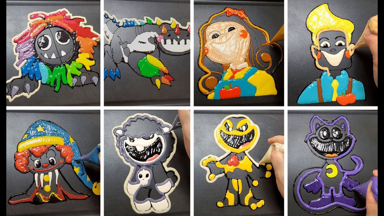 Making Poppy Playtime: Yarnaby, Pianosaurus, Loo Loo, Miss Delight, Catnap..Pancake art challenge