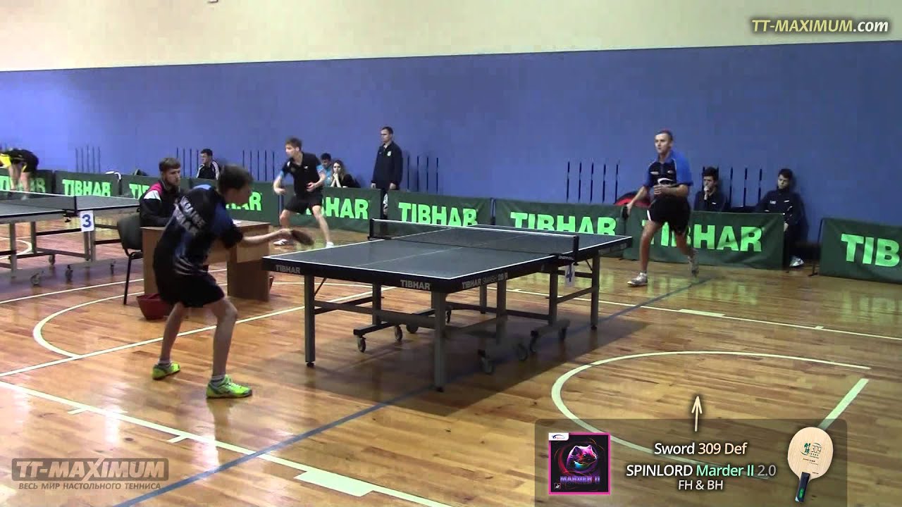 Техника подрезки справа: Николай Тельной / Nikolay Telnoy. Накладка SPINLORD Marder II на SWORD 309