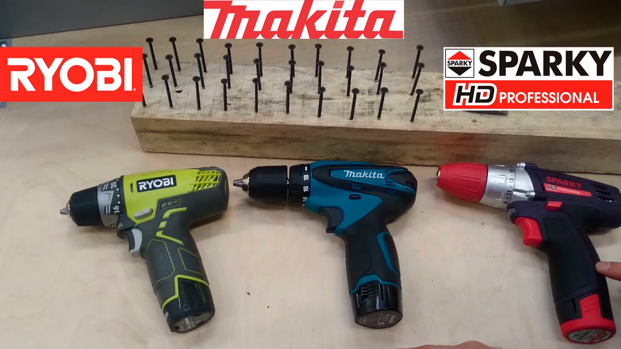 Ryobi vs Makita vs Sparky /Тест муфты регулировки усилия / КАКОЙ ШУРУПОВЕР ВЫБРАТЬ