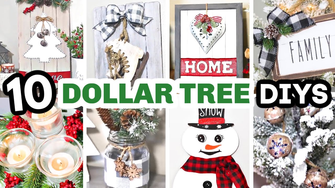 10 Dollar Tree CHRISTMAS DIYS | DIY Dollar Tree Farmhouse Christmas Decor 2020 | Krafts by Katelyn