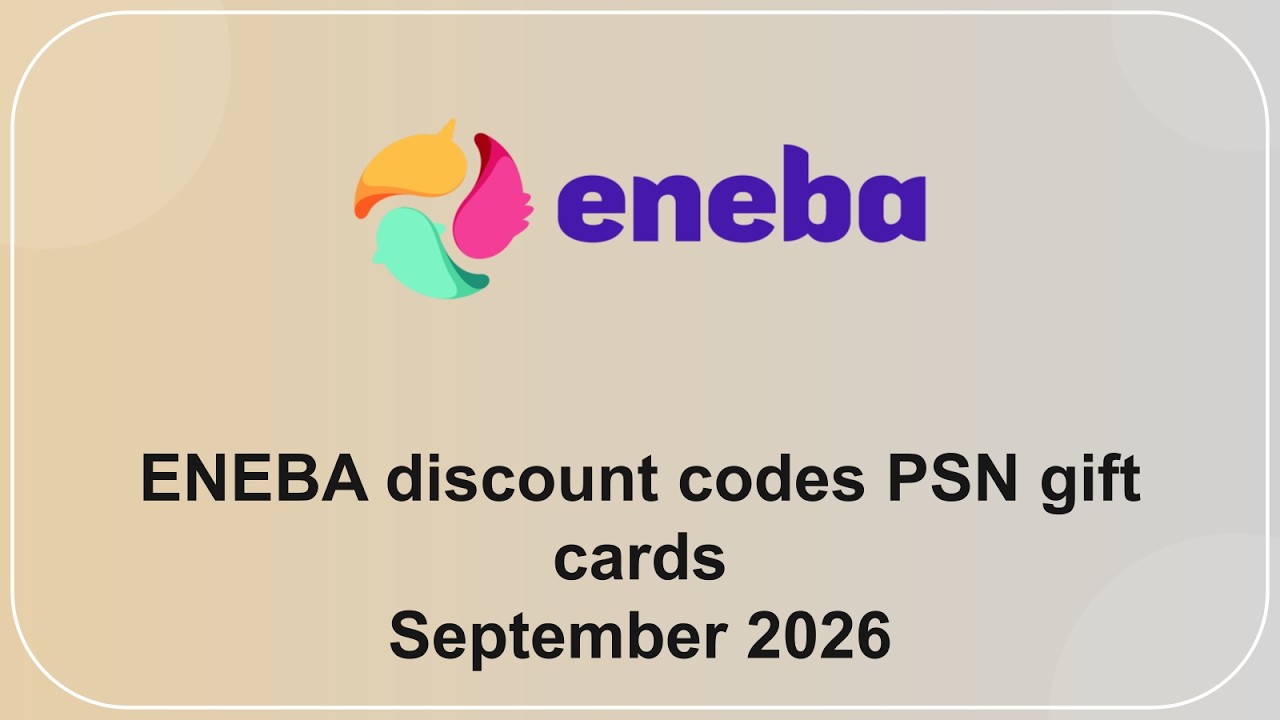 ENEBA discount codes PSN gift cards September 2026