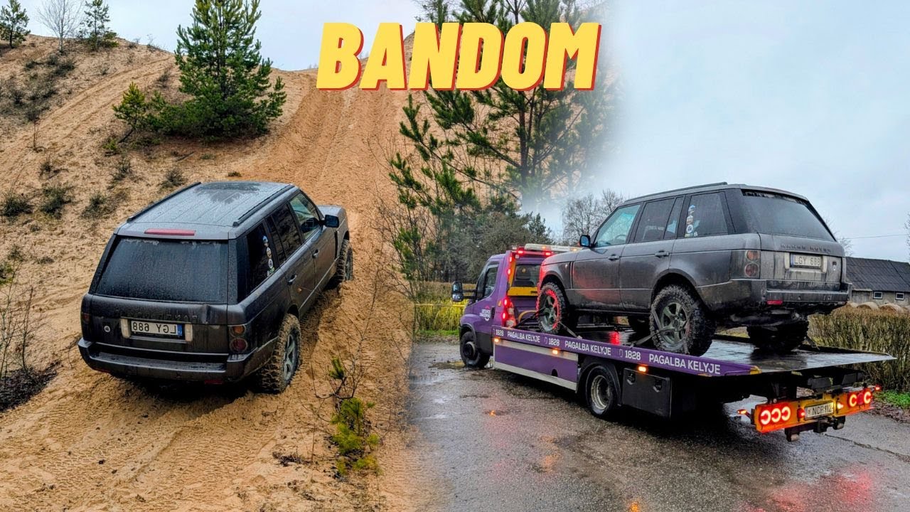 Bandomasis važiavimas traliuku.. oi karjeru - Range Rover L322 td6 8hp