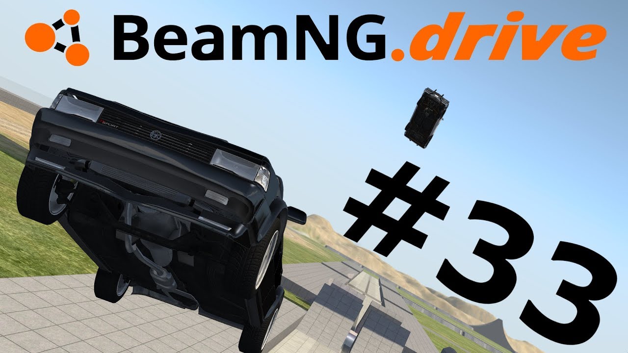 BeamNG.drive (#33) - UDERZENIA W LOCIE I MINI POŚCIG