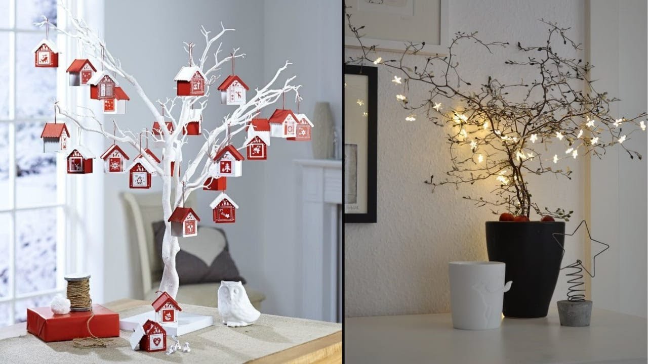 20 ideias inspiradoras de árvore de natal de galho seco - Só ideias legais