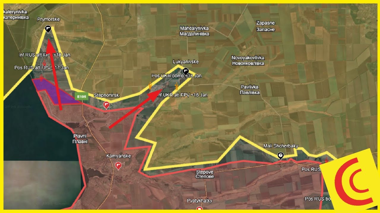 Conflit Ukraine 19/01/26 : RUS développent une attaque à l'Ouest du front de Zaporijia