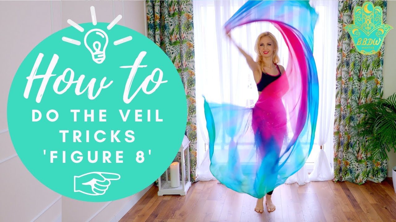 Veil Tricks - figures 8 with veil - Best Belly Dance Workout