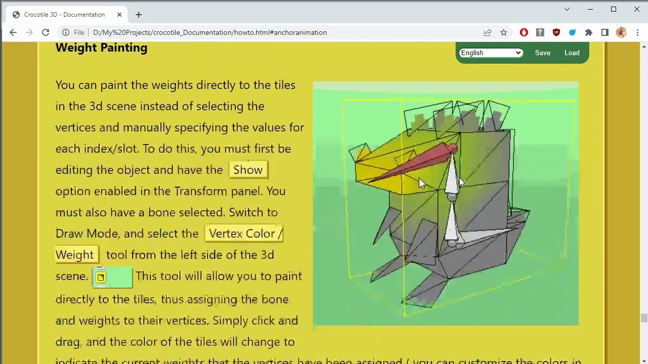 Crocotile 3D 🐊 Skinning & Rigging (Bones and Vertex Weights)
