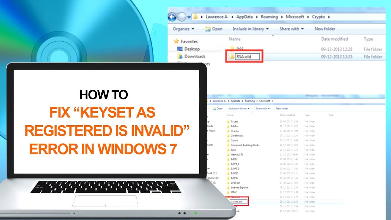 How to Fix &ldquo;Keyset as Registered is Invalid&rdquo; Error in Windows 7 | Computer & Networking Basics