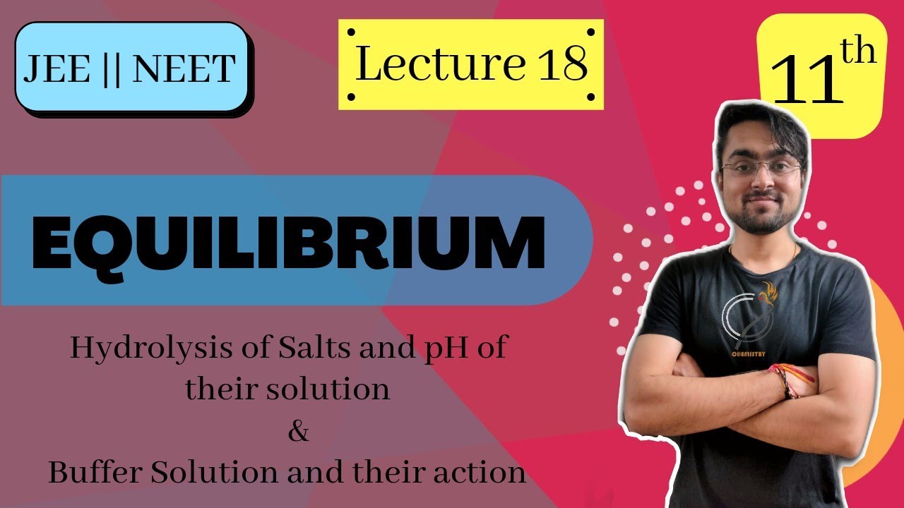 Chapter 7 | Class 11 | EQUILIBRIUM | Hydrolysis of Salt & pH | BUFFER Solutions & Actions | L - 18