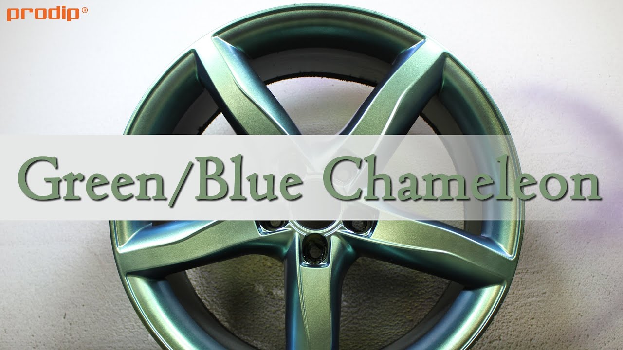 Application of Green/Blue Chameleon Plasti Dip on wheels/rims