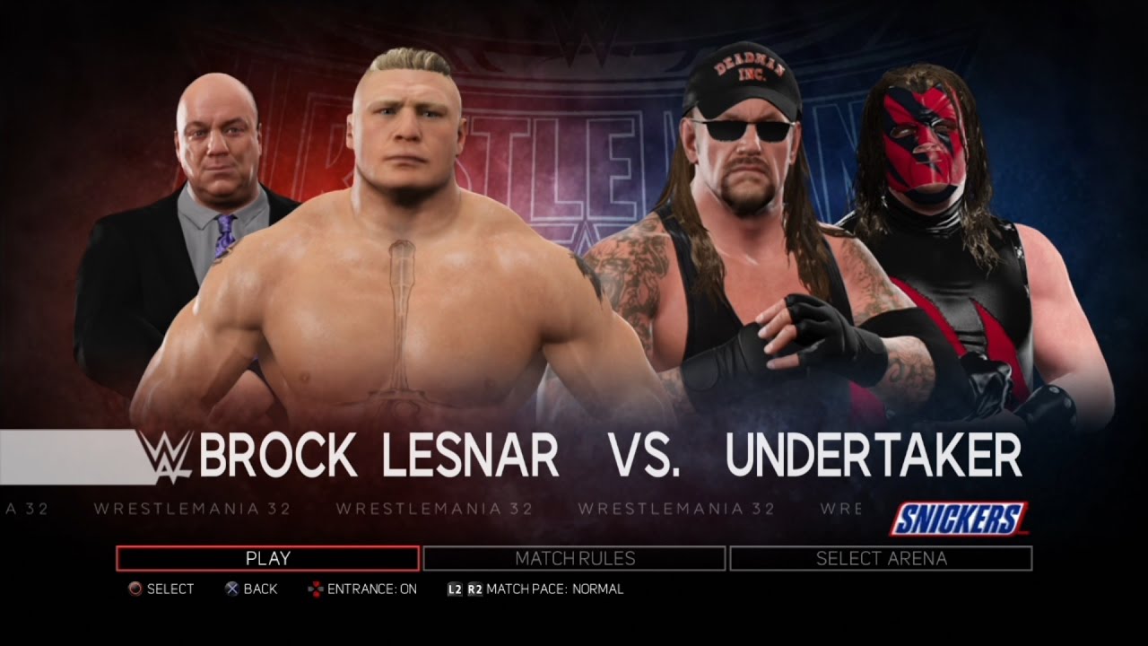 WWE 2K17 PS3 - Brock Lesnar VS Undertaker '00