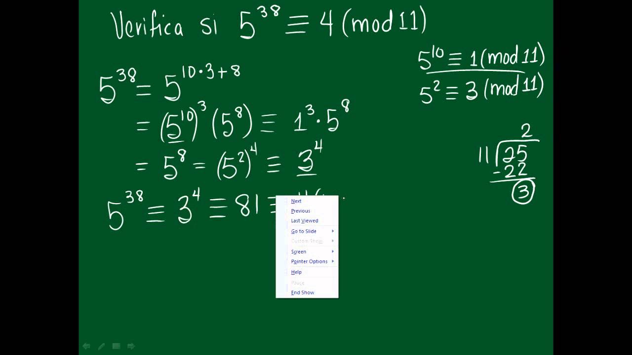 El pequeño teorema de Fermat