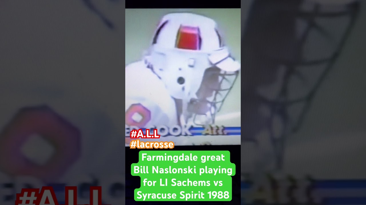 Pro Lacrosse 1988 LI Sachems vs Syracuse Spirit, LI scores great goal! 