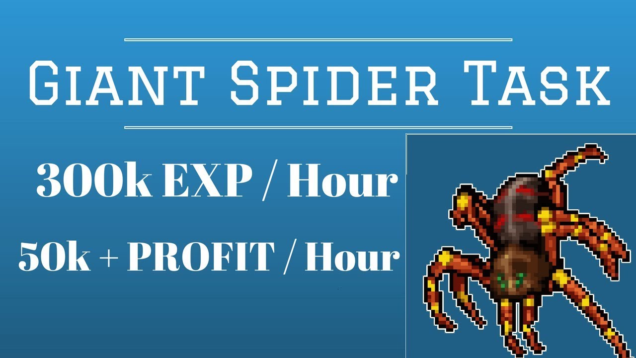 [Tibia, Where to Hunt] Giant Spiders Tasking for RP