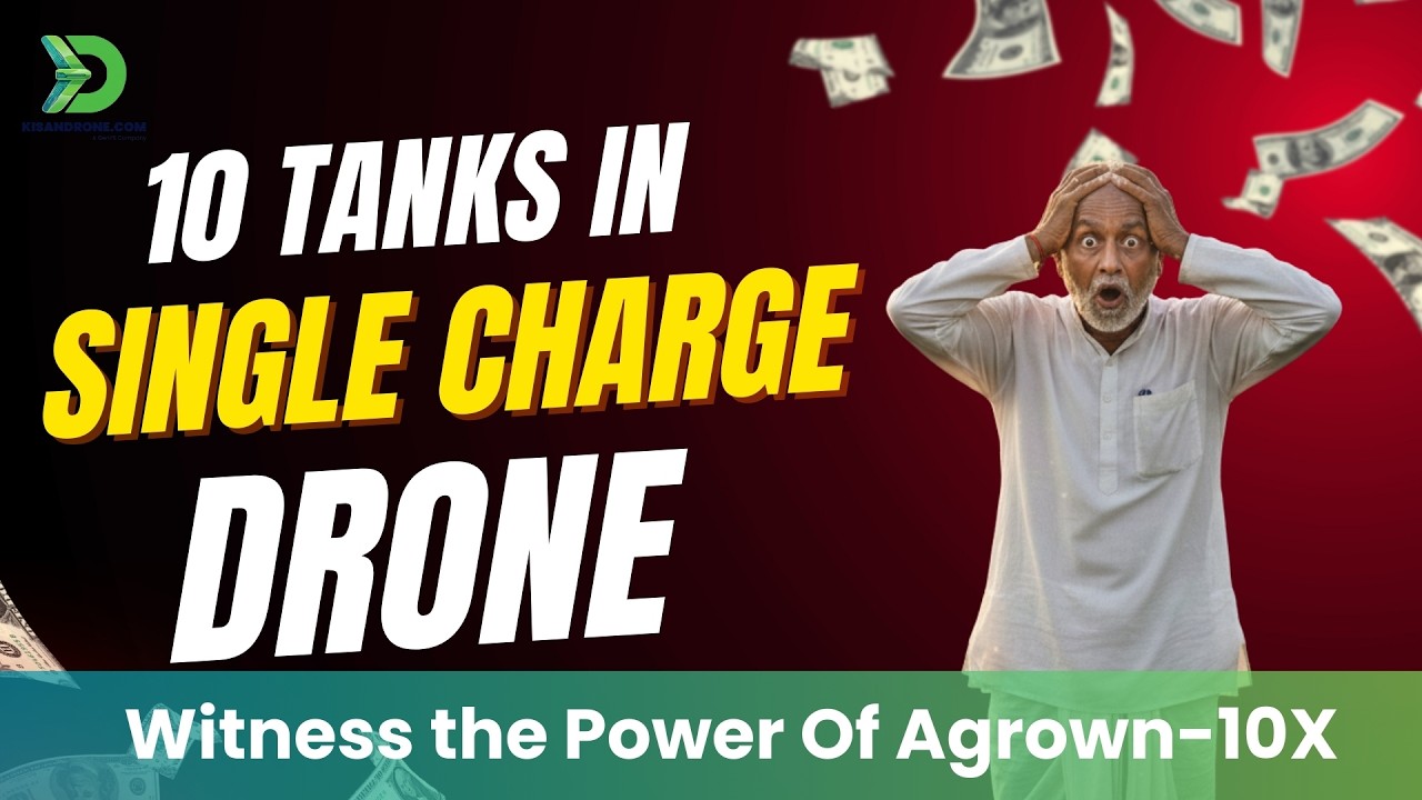 🚀 Agrown-10X | India’s First Agri Drone that Sprays 10 Tanks in 1 Charge | KisanDrone.com 🌾🇮🇳